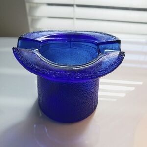 VINTAGE COBALT TOP HAT ADVERTISING LOWELL CREAM